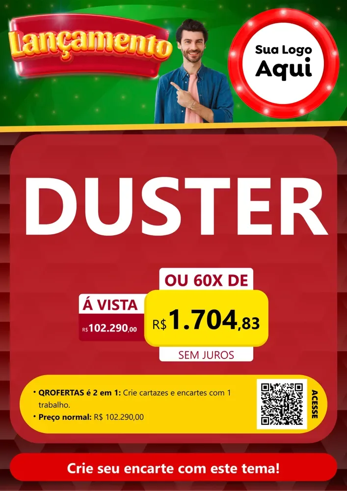 Modelo de Cartaz para Cartaz A4 Vertical com o tema Lançamento para Concessionaria de Carros