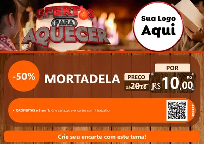 Modelo de Cartaz para Cartaz A4 Horizontal com o tema Ofertas Para Aquecer para Frios e Laticínios
