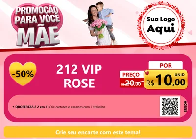 Modelo de Cartaz para Cartaz A4 Horizontal com o tema Promoção Para Você Mãe para Perfumes