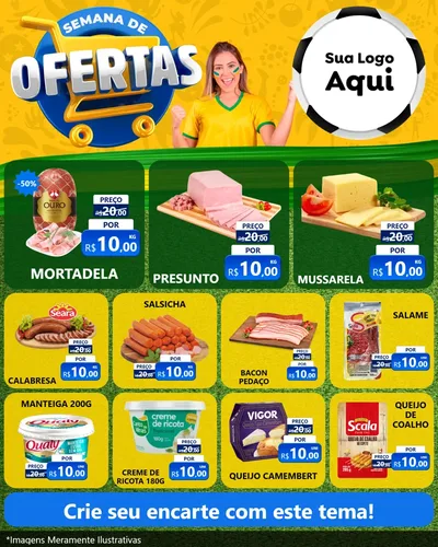 Modelo de Rede Social para Feed Instagram com o tema Semana de Ofertas - Copa para Frios e Laticínios