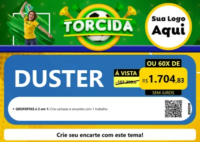 Modelo de Cartaz para Cartaz A4 Horizontal com o tema Torcida para Concessionaria de Carros