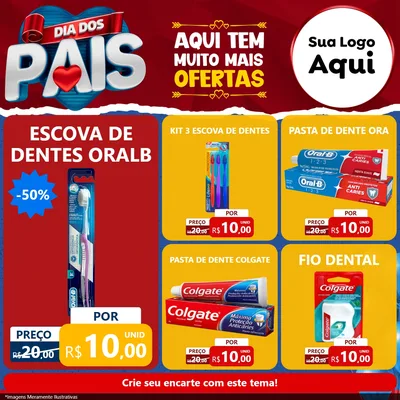 Modelo de Rede Social para Feed Facebook com o tema Dia dos Pais para Higiene Pessoal