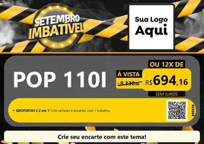 Modelo de Cartaz para Cartaz A4 Horizontal com o tema Setembro Imbatível para Concessionaria de Motos