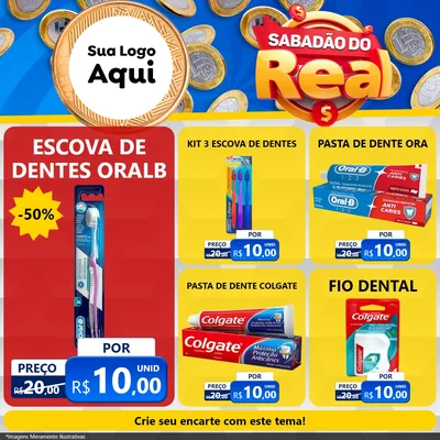 Modelo de Rede Social para Feed Facebook com o tema Sabadão do Real para Higiene Pessoal