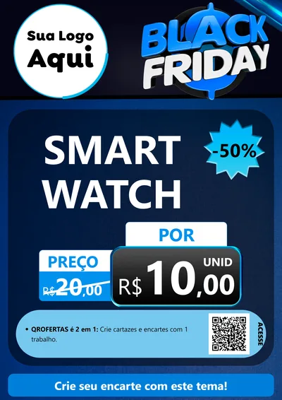 Modelo de Cartaz para Cartaz A4 Vertical com o tema Black Friday para Informática