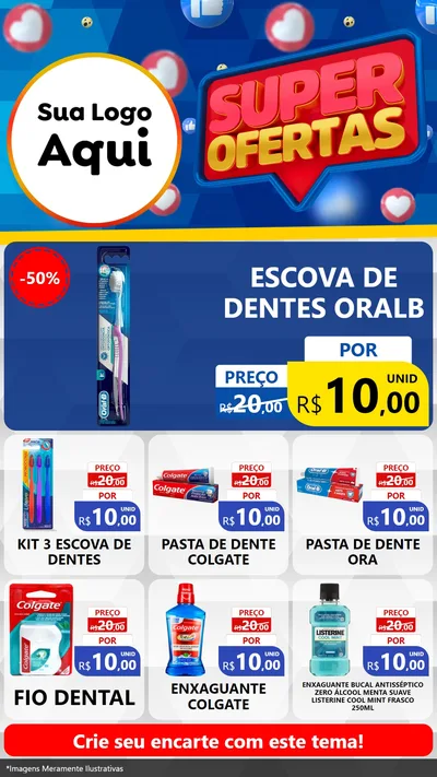 Modelo de Rede Social para Stories com o tema Super Ofertas para Higiene Pessoal