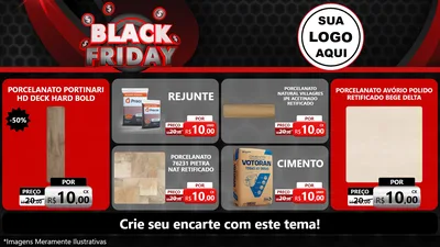 Modelo de TV para TV Horizontal com o tema Black Friday para Pisos e revestimentos