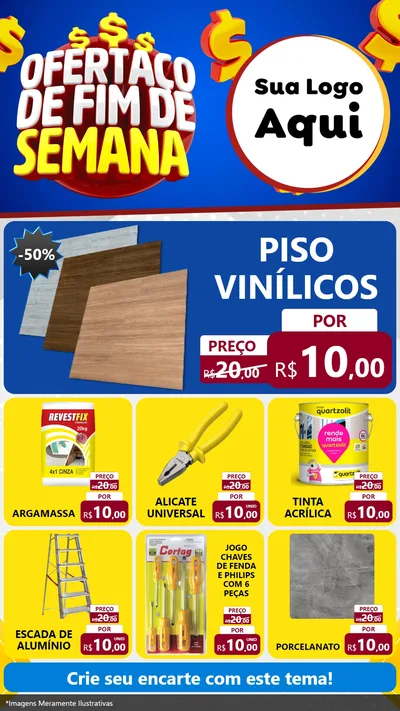 Modelo de Rede Social para Stories com o tema Ofertaço de Fim de Semana para Material para Construção