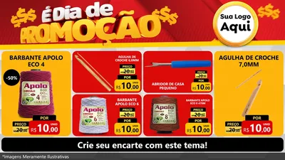Modelo de TV para TV Horizontal com o tema É Dia De Promoção para Armarinho e Aviamentos