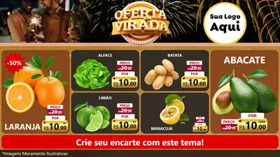 Modelo de TV para TV Horizontal com o tema Oferta da Virada para Hortifrúti