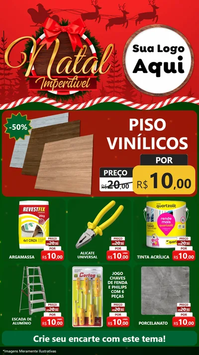 Modelo de Rede Social para Stories com o tema Natal Imperdível para Material para Construção