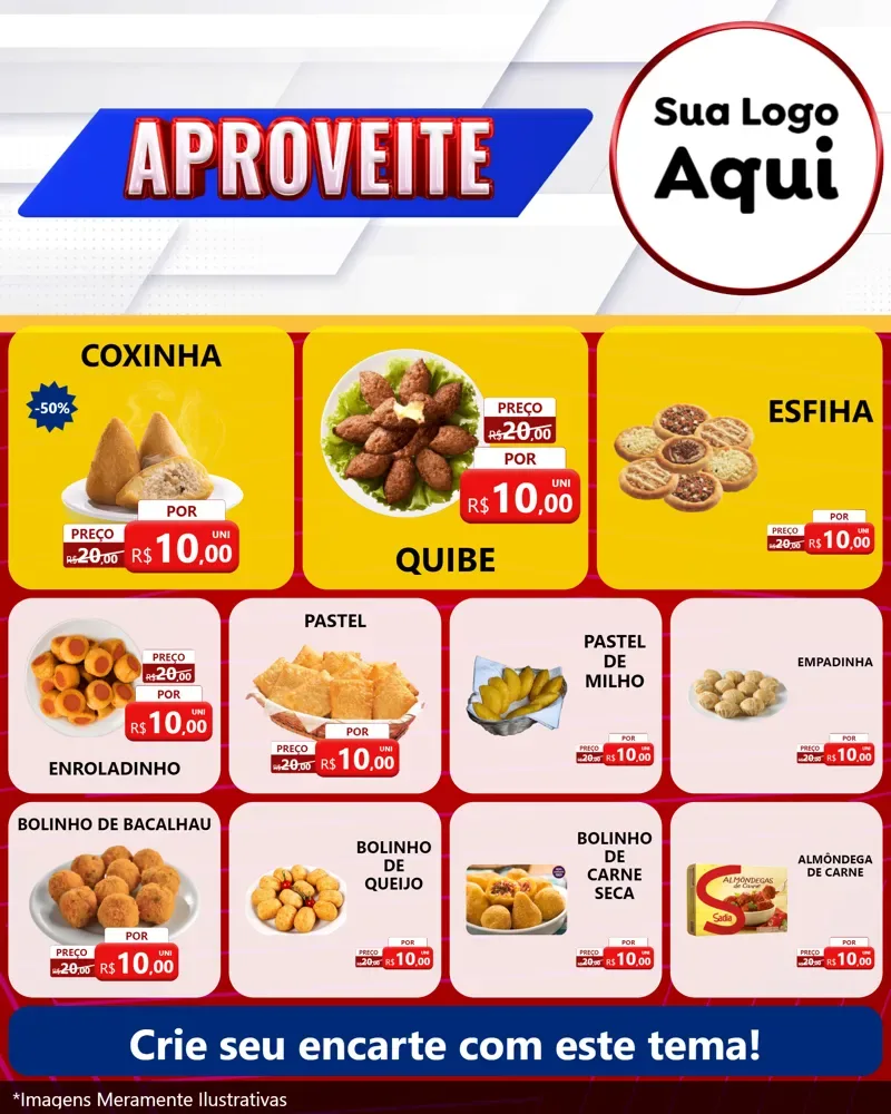 Modelo de Rede Social para Feed Instagram com o tema Aproveite para Salgadaria
