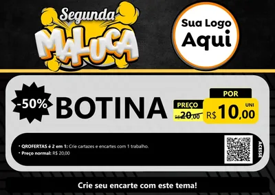 Modelo de Cartaz para Cartaz A4 Horizontal com o tema Segunda Maluca para Agropecuária