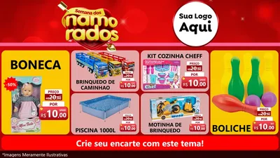 Modelo de TV para TV Horizontal com o tema Semana dos namorados para Brinquedos