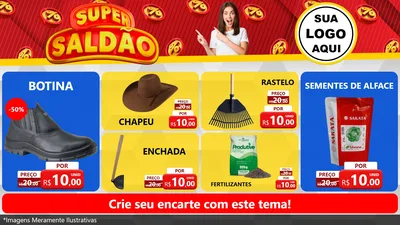 Modelo de TV para TV Horizontal com o tema Super Saldão para Agropecuária