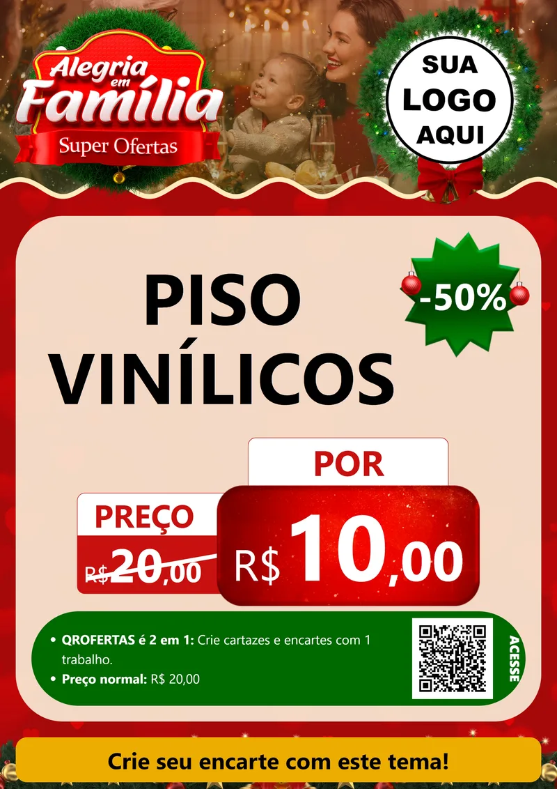 Modelo de Cartaz para Cartaz A4 Vertical com o tema Alegria Em Família - Super Ofertas para Material para Construção