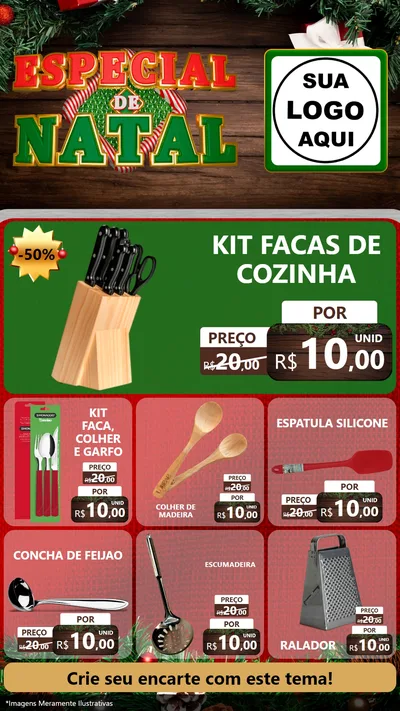 Modelo de Rede Social para Stories com o tema Especial de Natal para Utilidades Domésticas