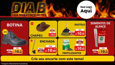 Modelo de TV para TV Horizontal com o tema Dia B para Agropecuária