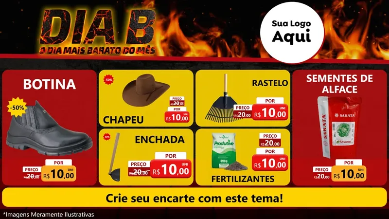 Modelo de TV para TV Horizontal com o tema Dia B para Agropecuária