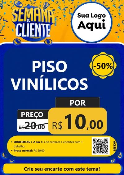 Modelo de Cartaz para Cartaz A4 Vertical com o tema Semana do Cliente para Material para Construção