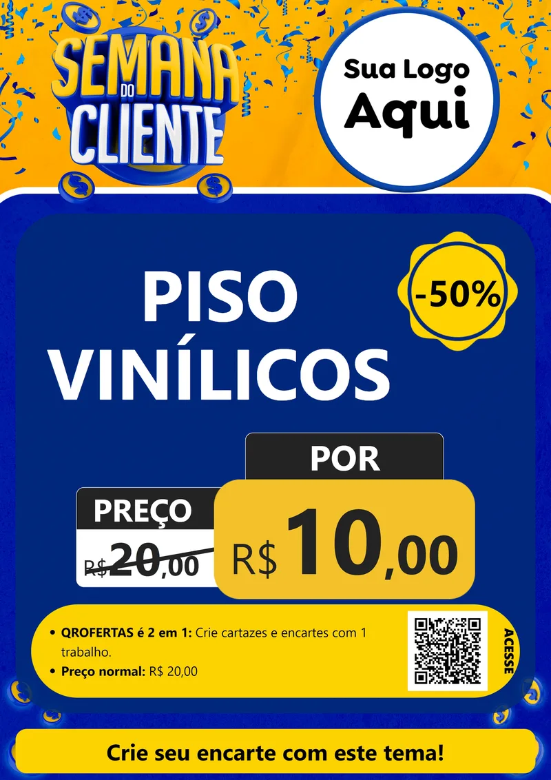 Modelo de Cartaz para Cartaz A4 Vertical com o tema Semana do Cliente para Material para Construção