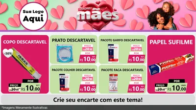 Modelo de TV para TV Horizontal com o tema Dia das Mães para Embalagens
