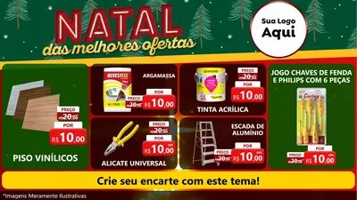 Modelo de TV para TV Horizontal com o tema Natal das Melhores Ofertas para Material para Construção