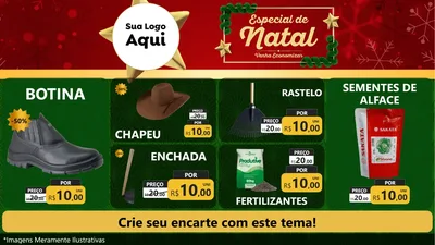 Modelo de TV para TV Horizontal com o tema Especial de Natal para Agropecuária