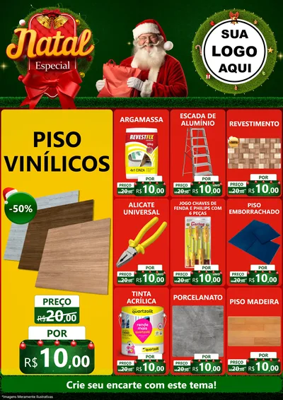 Modelo de Encarte para Encarte A4 Vertical com o tema Natal Especial para Material para Construção