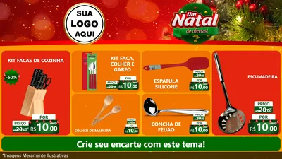 Modelo de TV para TV Horizontal com o tema Um Natal de Ofertas para Utilidades Domésticas