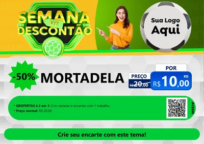 Modelo de Cartaz para Cartaz A4 Horizontal com o tema Semana de Descontão - Copa para Frios e Laticínios