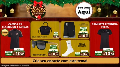 Modelo de TV para TV Horizontal com o tema Ofertas Natalina para Roupas e acessórios