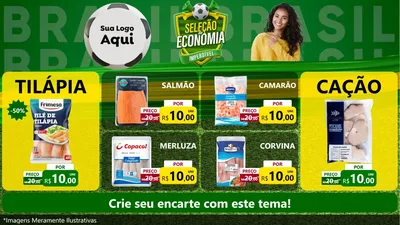 Modelo de TV para TV Horizontal com o tema Seleção de Economia - Copa para Peixaria