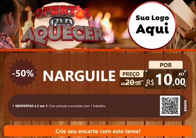 Modelo de Cartaz para Cartaz A4 Horizontal com o tema Ofertas Para Aquecer para Tabacaria