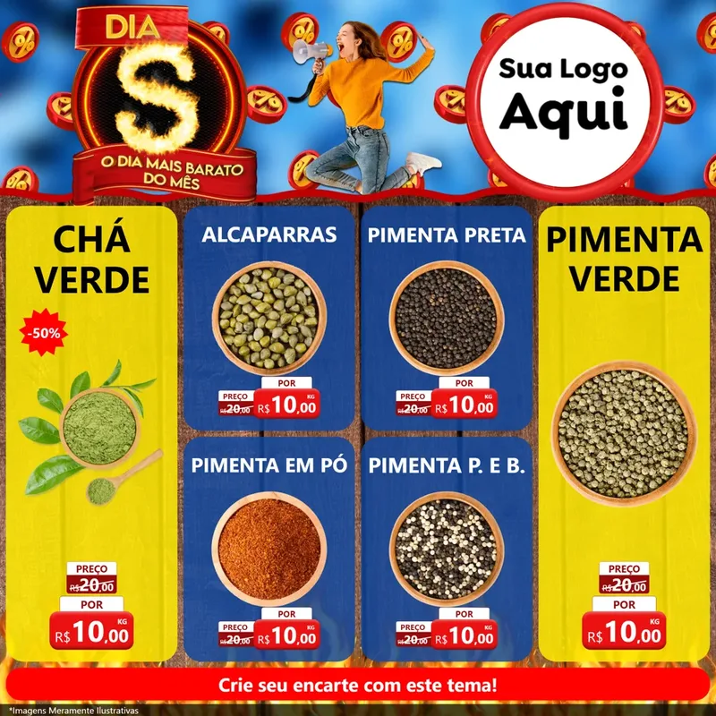 Modelo de Rede Social para Feed Facebook com o tema Dia S - O Dia Mais Barato Do Mês para Produtos Naturais