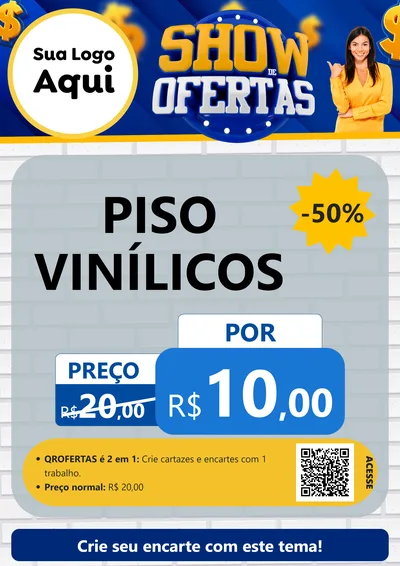 Modelo de Cartaz para Cartaz A4 Vertical com o tema Show de Ofertas para Material para Construção