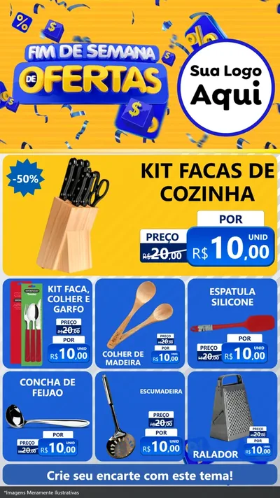 Modelo de Rede Social para Stories com o tema Fim de Semana de Ofertas para Utilidades Domésticas