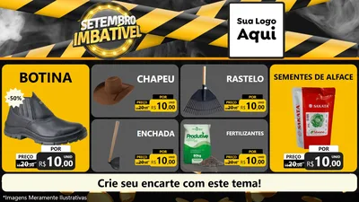 Modelo de TV para TV Horizontal com o tema Setembro Imbatível para Agropecuária