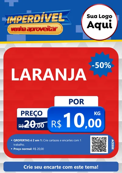 Modelo de Cartaz para Cartaz A4 Vertical com o tema Imperdível para Hortifrúti