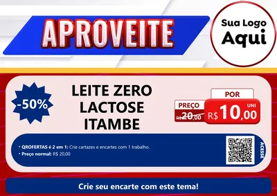 Modelo de Cartaz para Cartaz A4 Horizontal com o tema Aproveite para Frios e Laticínios