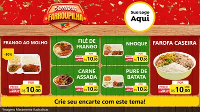 Modelo de TV para TV Horizontal com o tema Semana Farroupilha para Restaurante