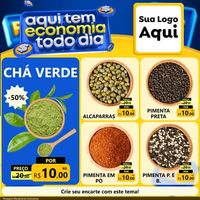 Modelo de Rede Social para Feed Facebook com o tema Aqui Tem Economia Todo Dia para Produtos Naturais