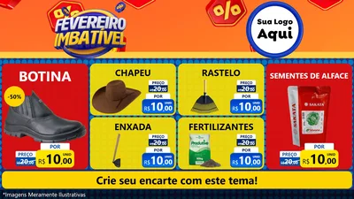 Modelo de TV para TV Horizontal com o tema Fevereiro Imbatível para Agropecuária