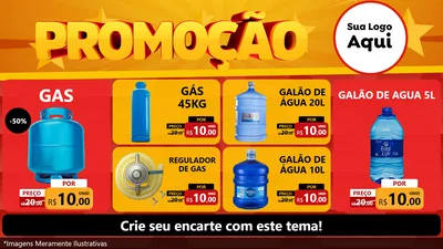 Modelo de TV para TV Horizontal com o tema Promoção para Água e gás