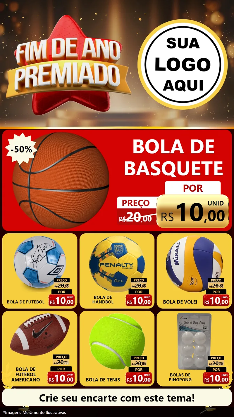 Modelo de Rede Social para Stories com o tema Fim de Ano Premiado para Artigos Esportivos