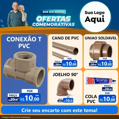 Modelo de Rede Social para Feed Facebook com o tema Dia do Idoso