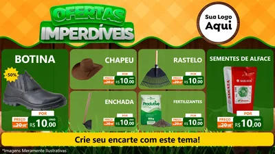 Modelo de TV para TV Horizontal com o tema Ofertas Imperdíveis para Agropecuária
