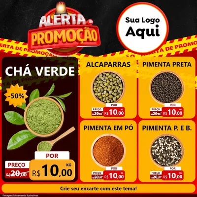 Modelo de Rede Social para Feed Facebook com o tema Alerta de Promoção para Produtos Naturais