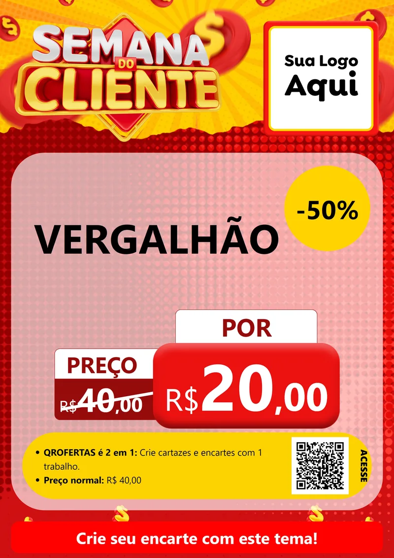 Modelo de Cartaz para Cartaz A4 Vertical com o tema Semana do Cliente para Ferragens