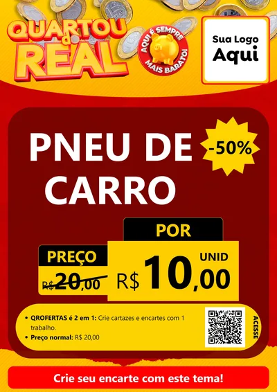 Modelo de Cartaz para Cartaz A4 Vertical com o tema Quartou do Real para Auto peças